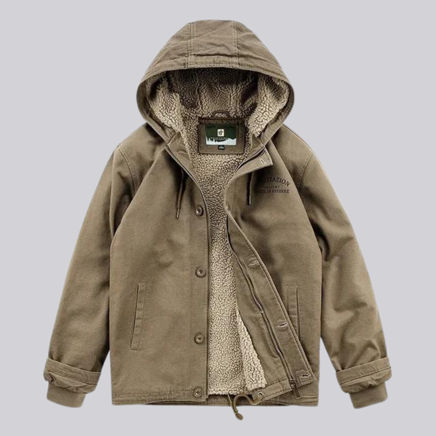 Jaqueta Bomber Masculina de Lã Premium para Outono Inverno