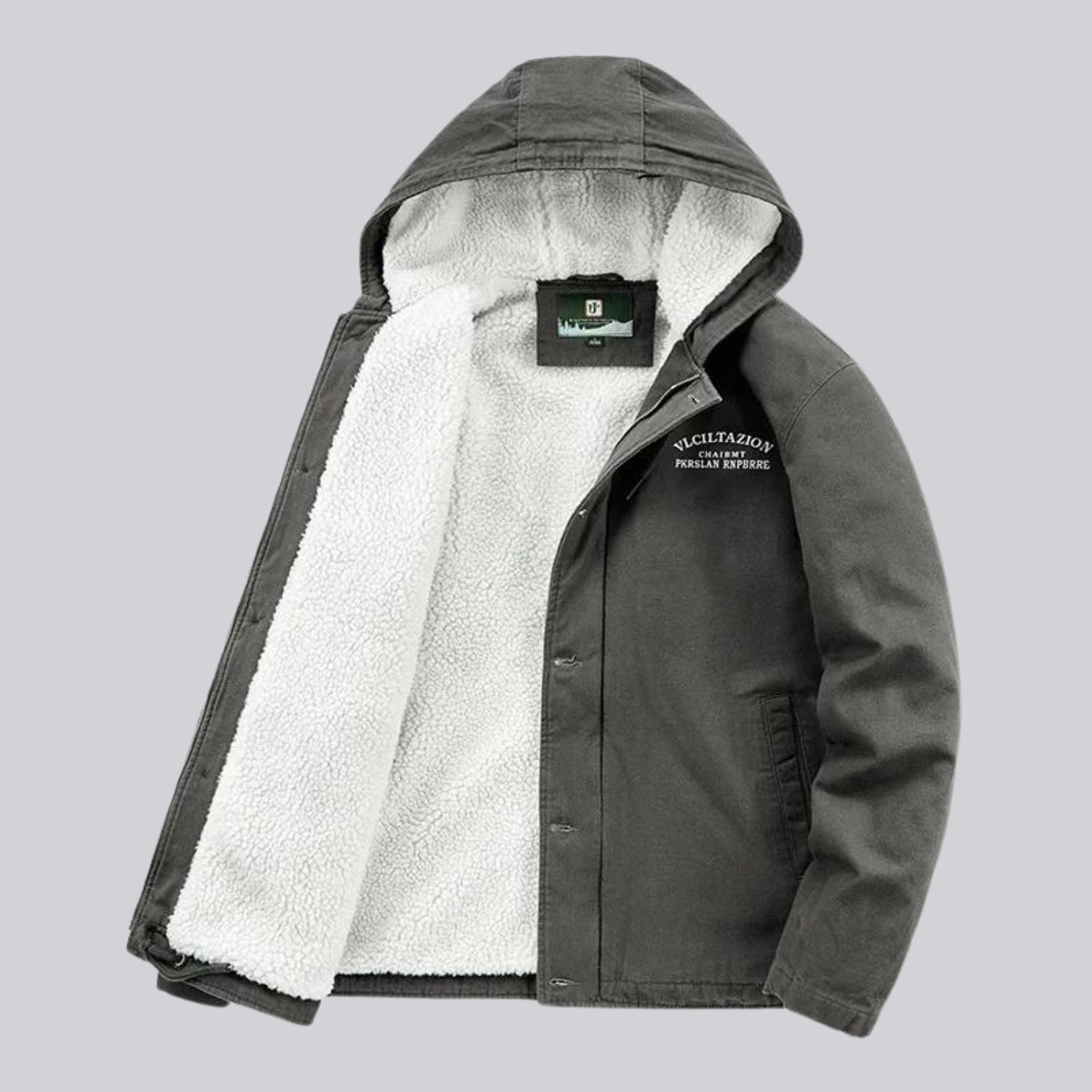 Jaqueta Bomber Masculina de Lã Premium para Outono Inverno