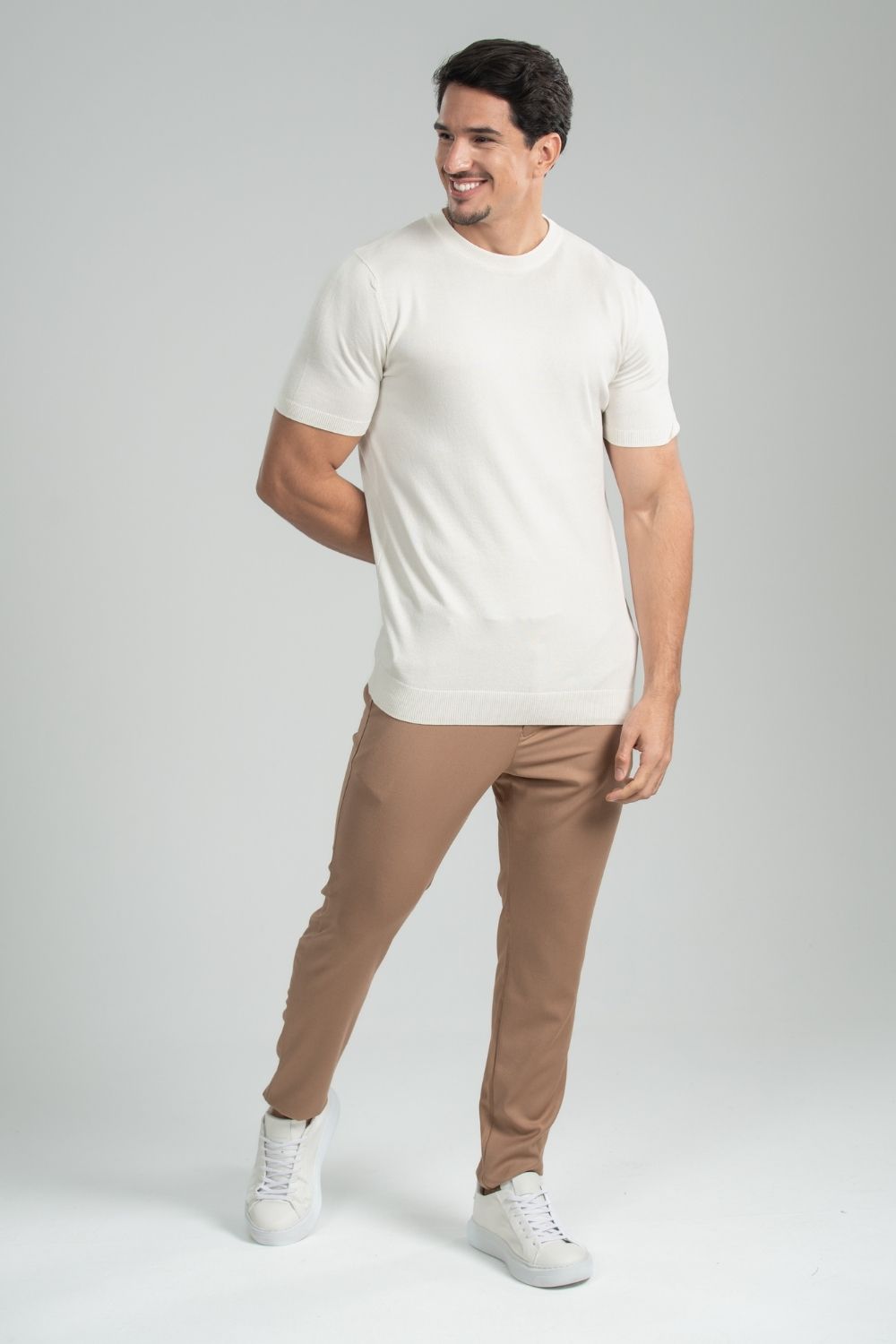 Calça Blaine Alfaiataria Com Ajuste Lateral Marrom - Linha Rich