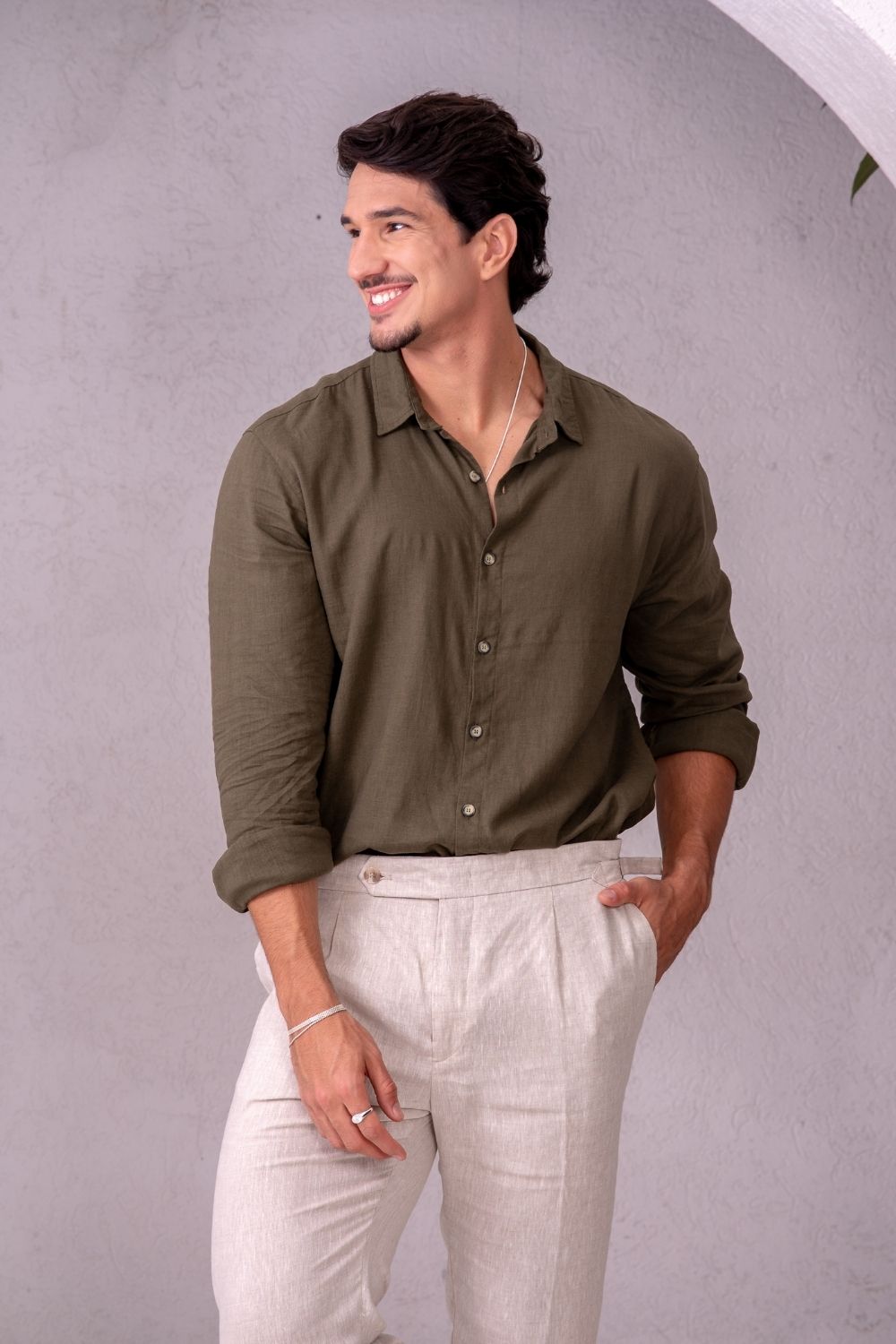 Calça Alfaitaria Noble Linho Natural - Linha Resort