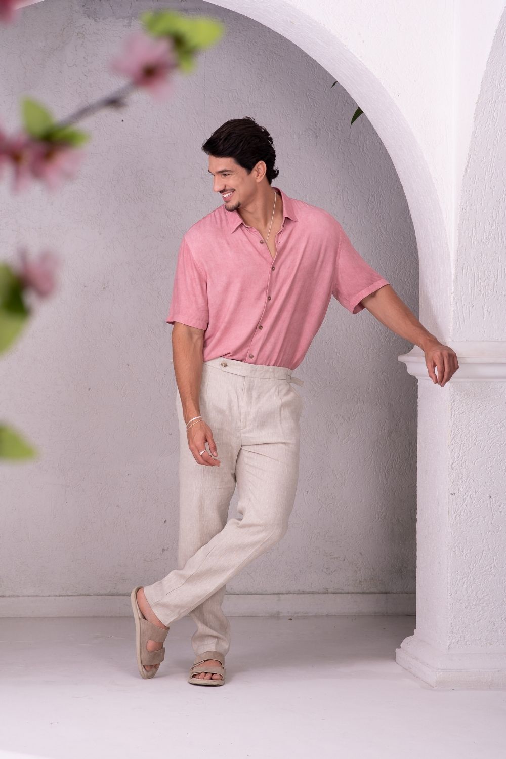 Calça Alfaitaria Noble Linho Natural - Linha Resort