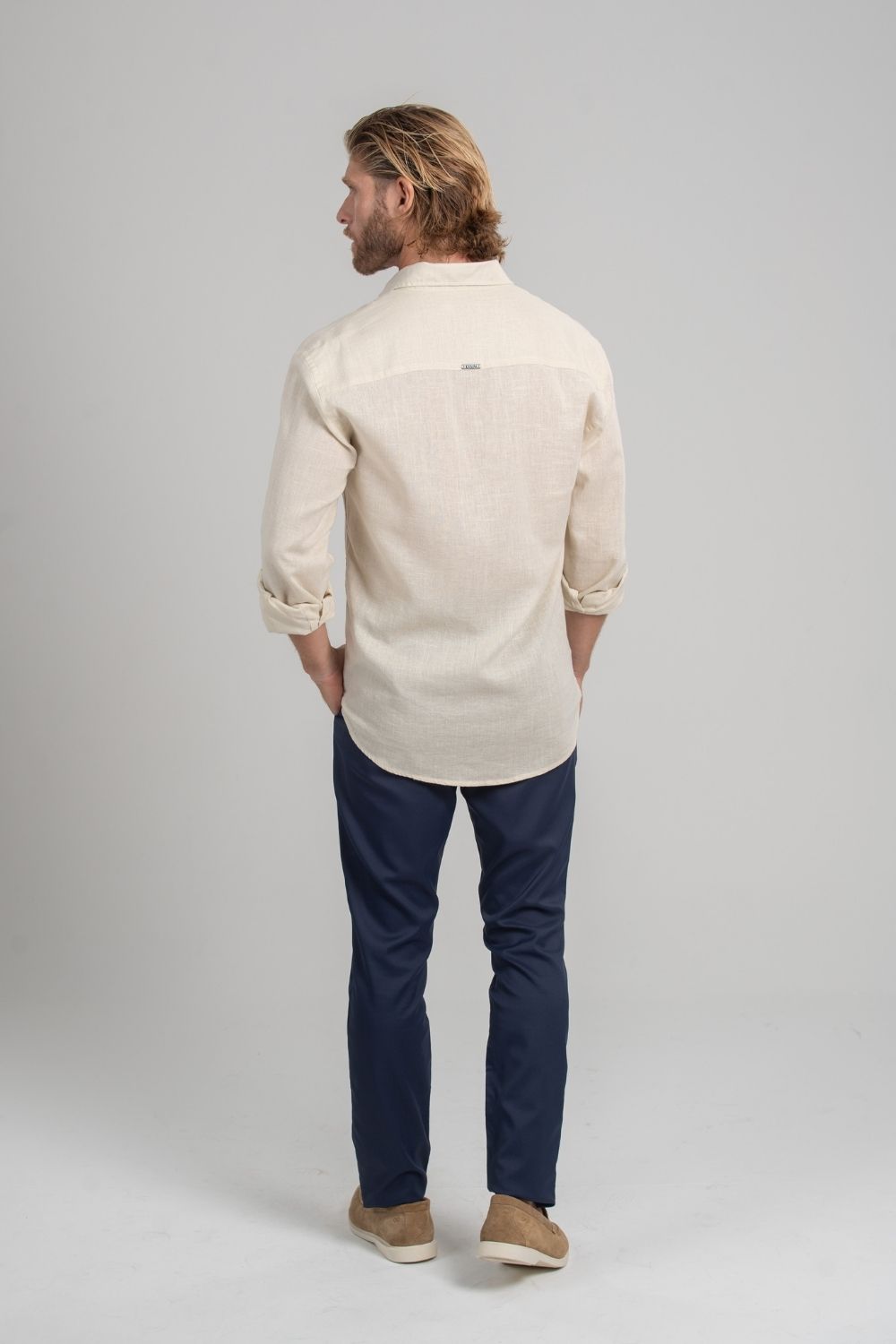 Calça Alfaitaria Tec Felline Azul Escura - Linha Rich