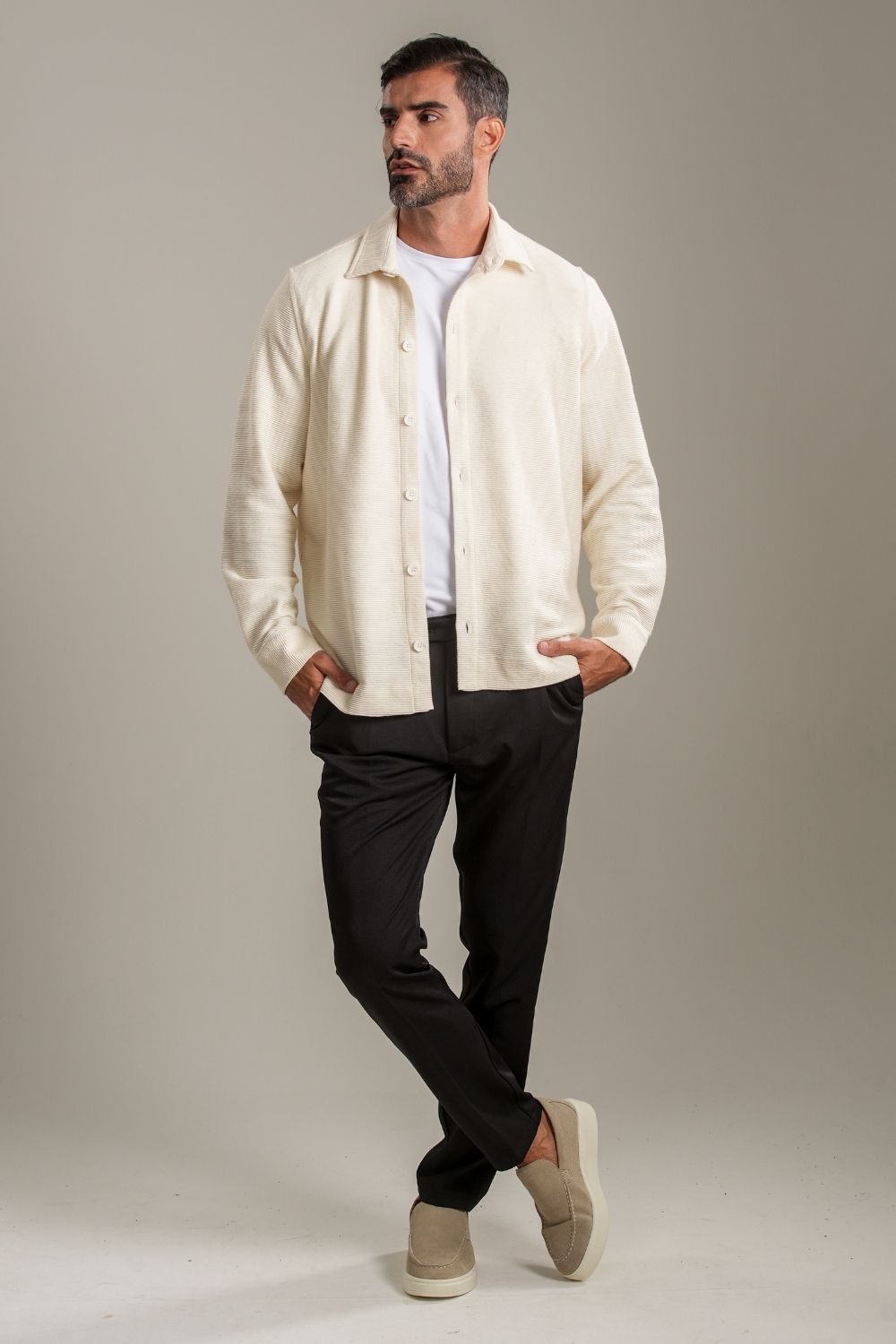 Calça Alfaitaria Intro Ajuste Cintura Preta - Linha Essential