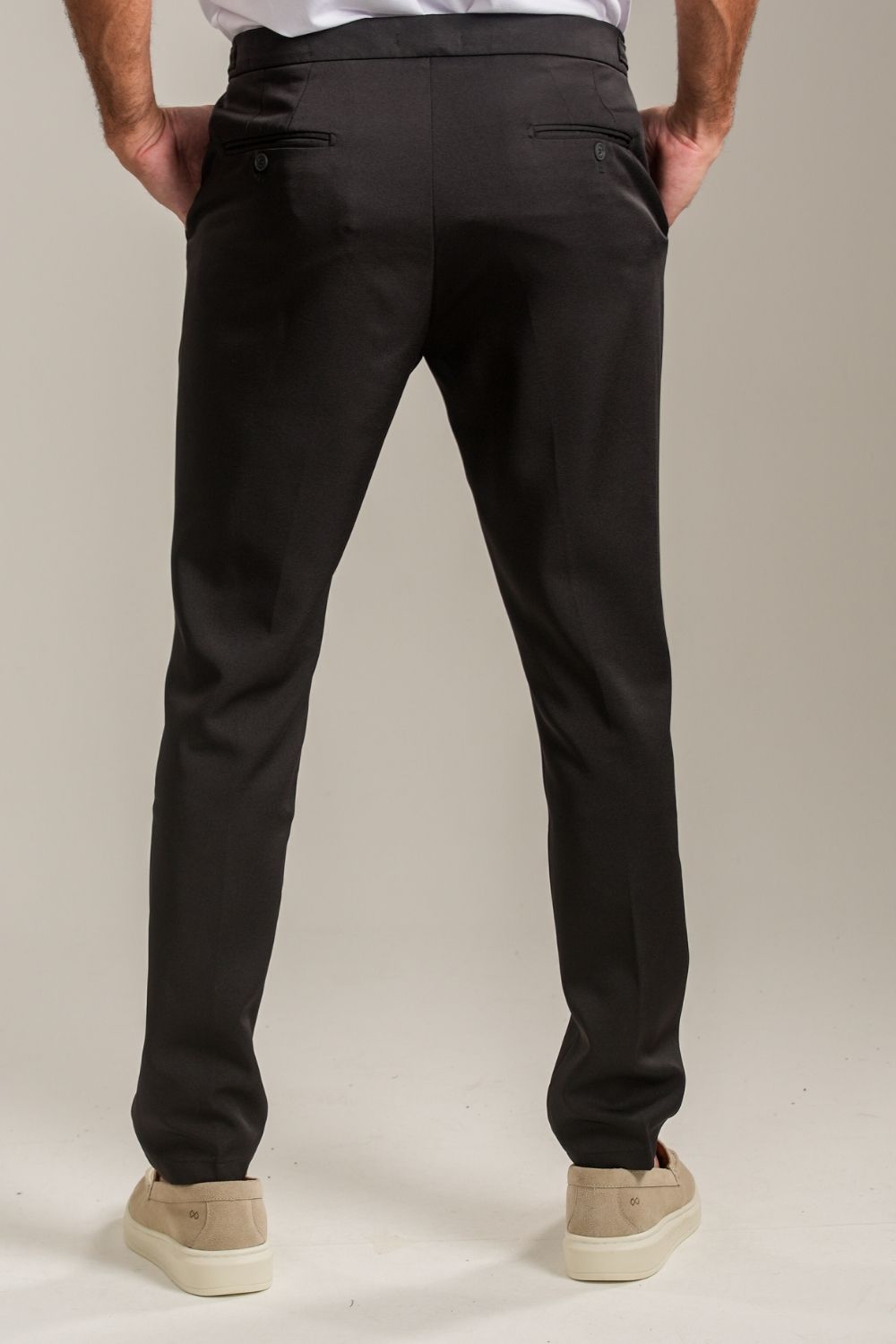 Calça Alfaitaria Intro Ajuste Cintura Preta - Linha Essential