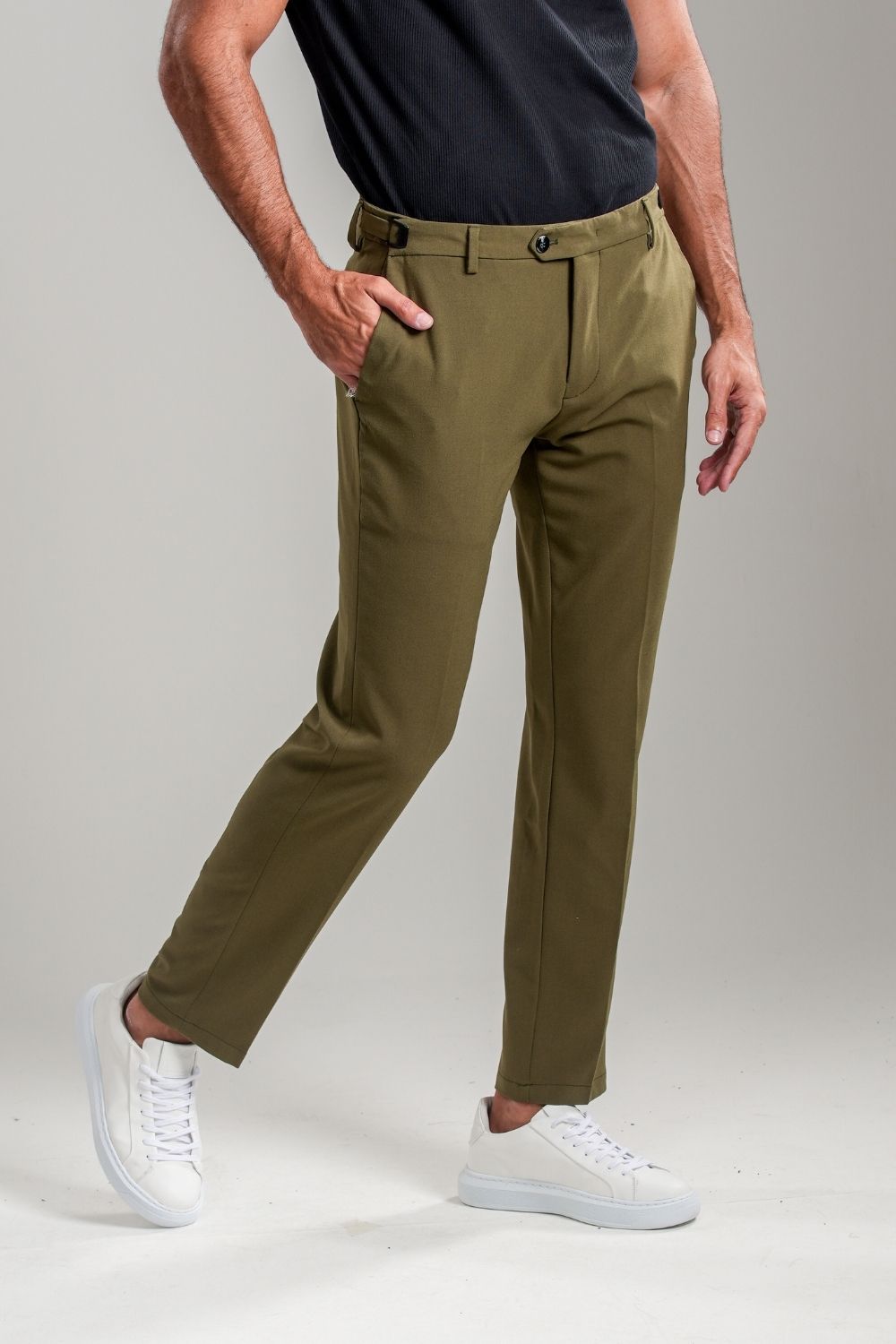 Calça Roman Confort Tec Verde Militar - Linha Rich