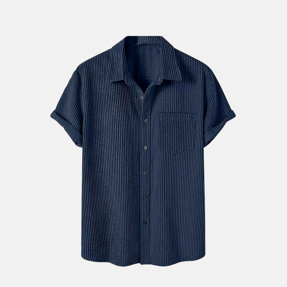 Camisa Manga Curta Marenzzo Veludo Cotelê