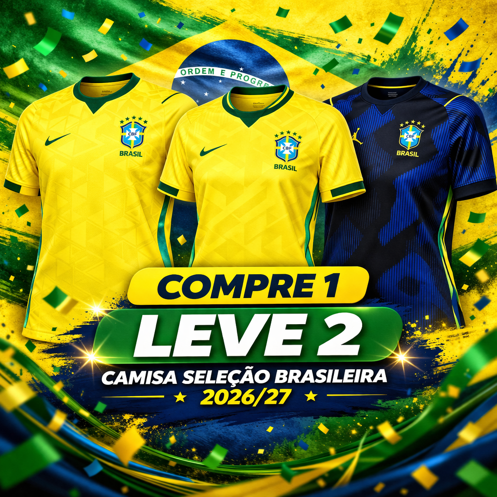 (COMPRE 1 LEVE 2) Camisa Seleção Brasileira 2026/27
