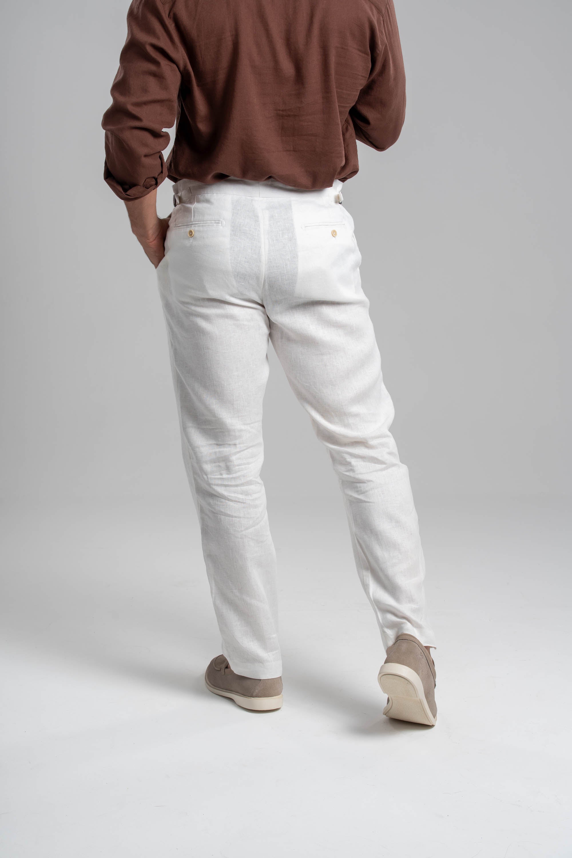 Calça Amalfi Alfaitaria Linho Off White - Linha Resort