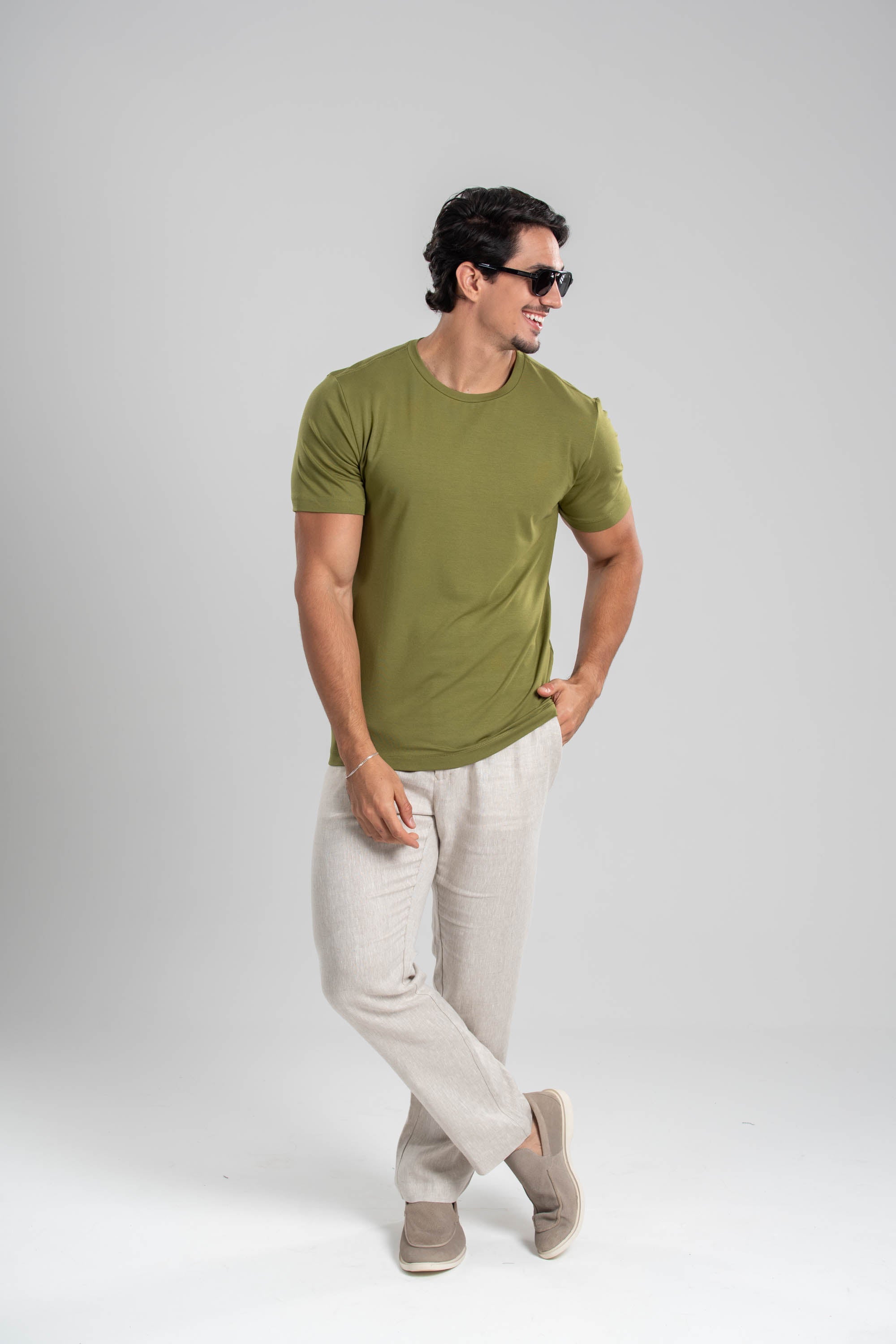 Calça Amalfi Alfaitaria Linho Natural - Linha Resort