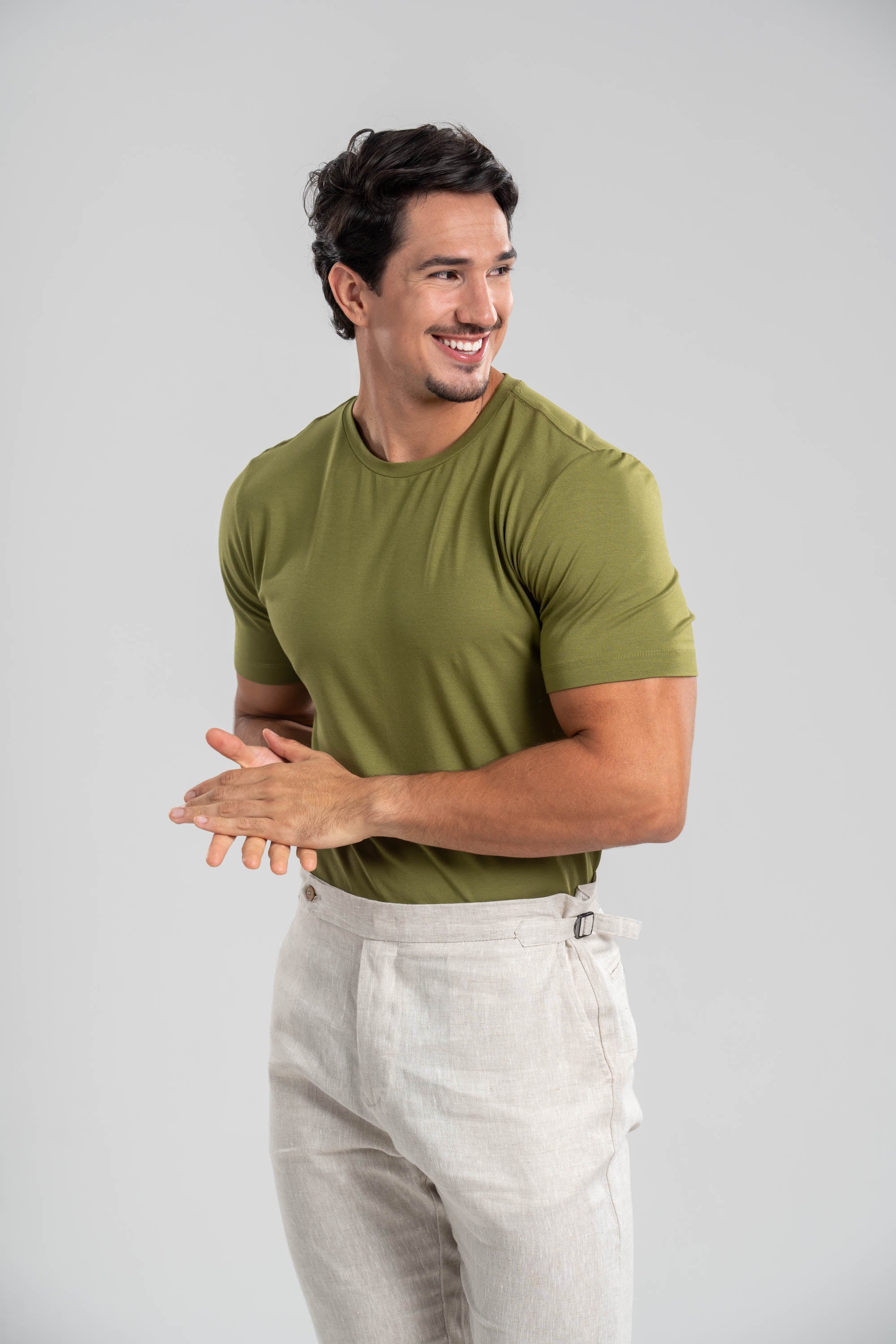 Calça Amalfi Alfaitaria Linho Natural - Linha Resort