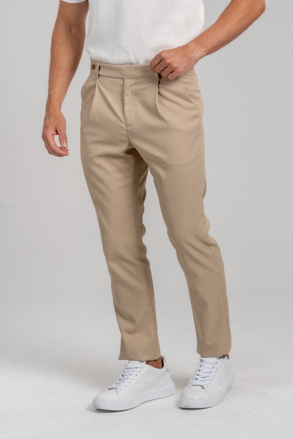 Calça Alfaitaria Tec Felline Caqui - Linha Rich