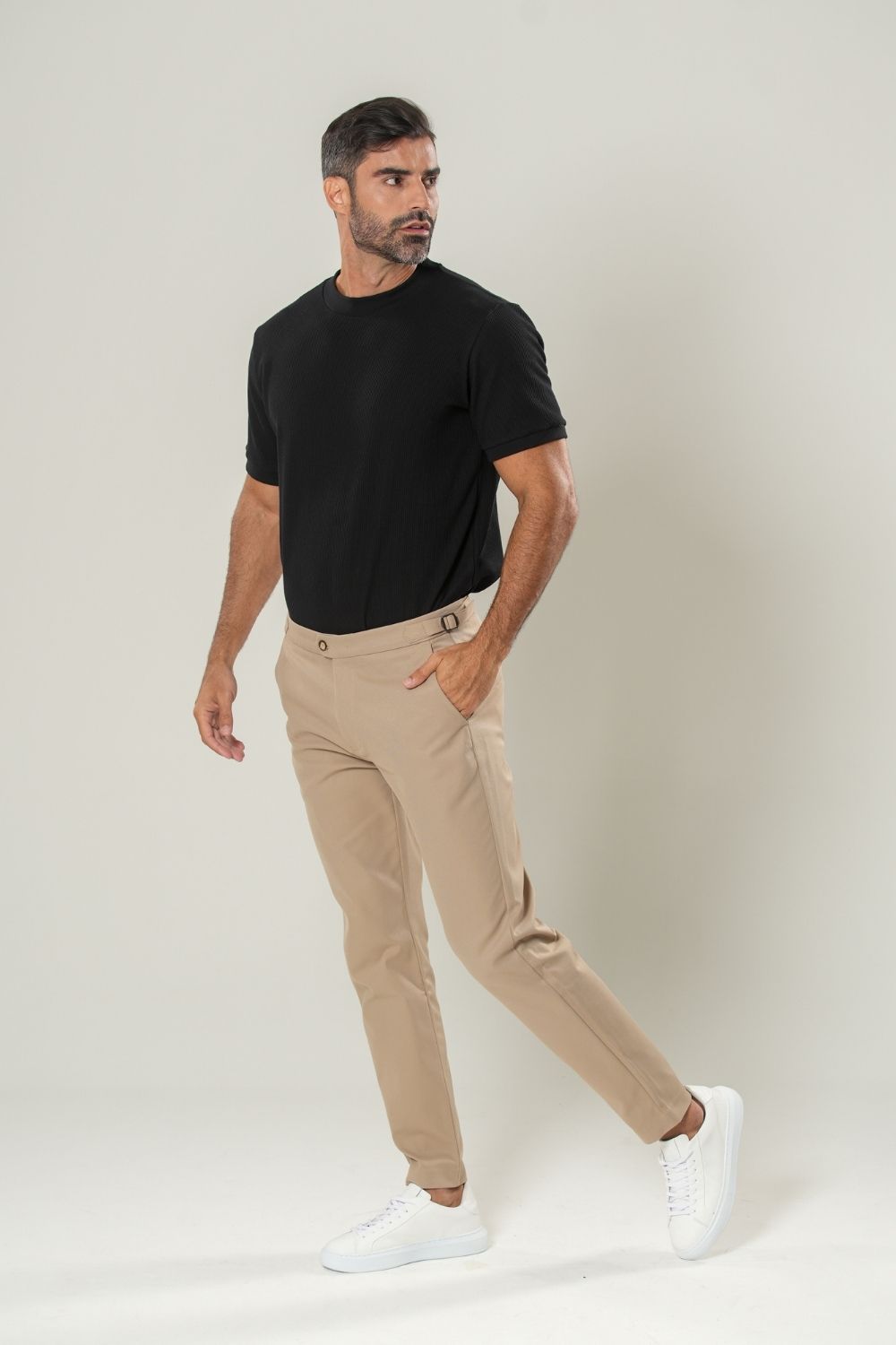 Calça Alfaiataria Blaine Elasto Caqui - Linha Rich