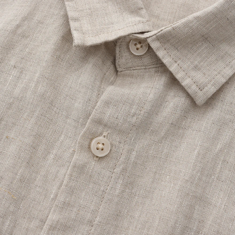 Camisa de Linho Manga Curta Masculina