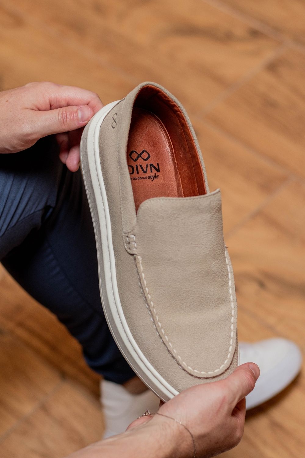 Loafer Portofino Camurça - Linha Resort - Creme