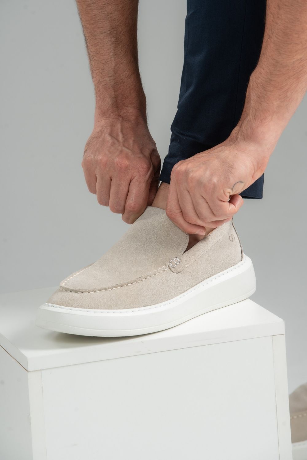 Loafer Portofino Camurça - Linha Resort - Creme