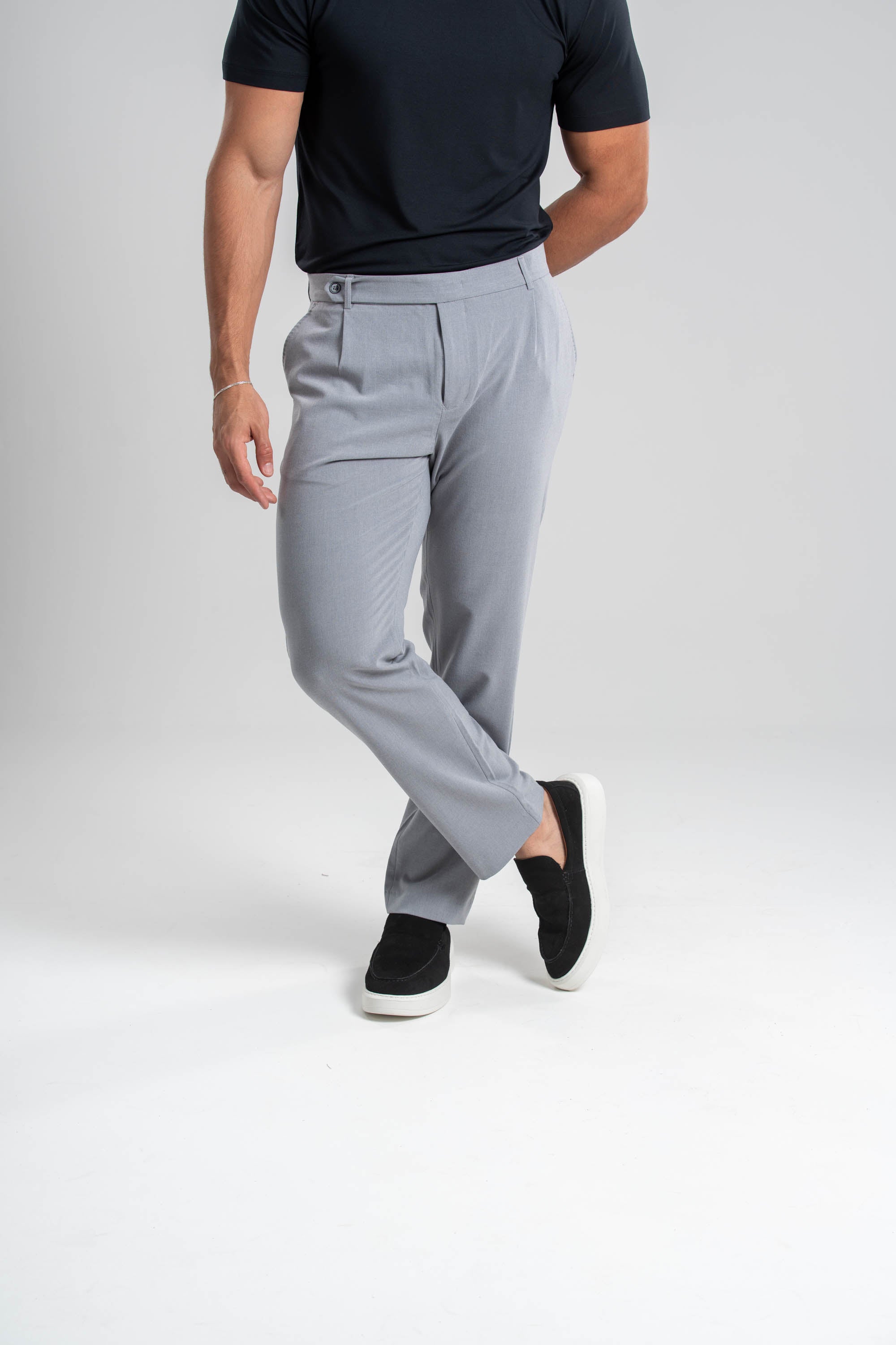 Calça Alfaitaria Casablanca Cinza Claro - Linha Resort