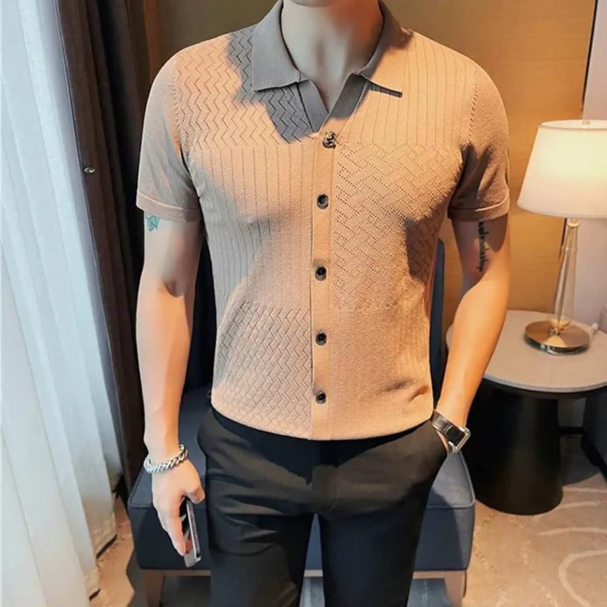 Camisa Polo Masculina Marenzzo Vintage